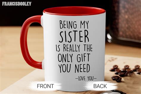Funny sister presents - Hendson Sister Birthday Gifts for Women - Funny Sister Gag Gift for Her - Mothers Day, Christmas, Sorority, Unbiological Sisters, Big Sis Mug - Being My Sister is the Only Gift …